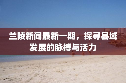 蘭陵新聞最新一期，探尋縣域發(fā)展的脈搏與活力