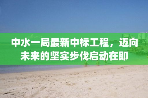 中水一局最新中標(biāo)工程，邁向未來(lái)的堅(jiān)實(shí)步伐啟動(dòng)在即