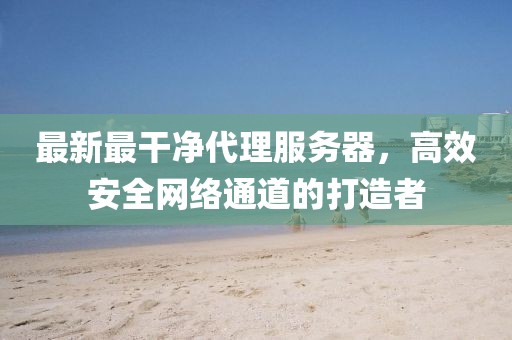 最新最干凈代理服務(wù)器，高效安全網(wǎng)絡(luò)通道的打造者