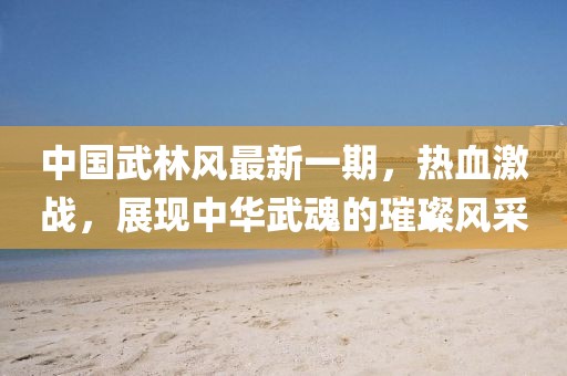 中國(guó)武林風(fēng)最新一期，熱血激戰(zhàn)，展現(xiàn)中華武魂的璀璨風(fēng)采