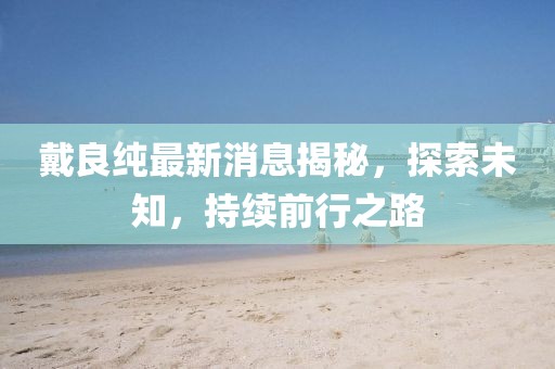 戴良純最新消息揭秘，探索未知，持續(xù)前行之路