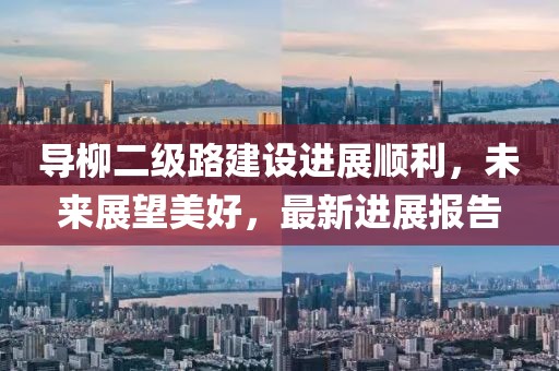 導柳二級路建設進展順利，未來展望美好，最新進展報告