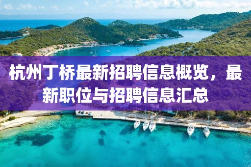 杭州丁橋最新招聘信息概覽，最新職位與招聘信息匯總