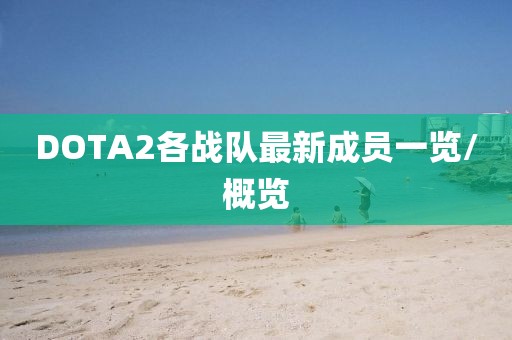 DOTA2各戰(zhàn)隊最新成員一覽/概覽