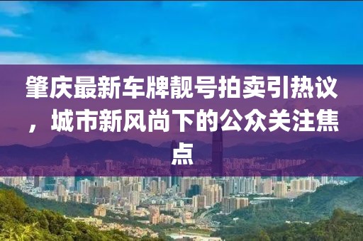 肇慶最新車牌靚號拍賣引熱議，城市新風(fēng)尚下的公眾關(guān)注焦點